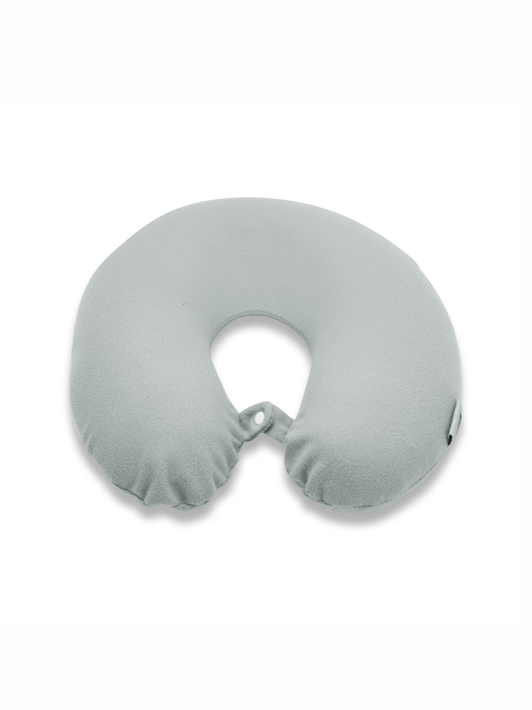 VIP Grey Solid Polyester Firm Memory Foam Travel Pillow-33 x 13 x 33 cm