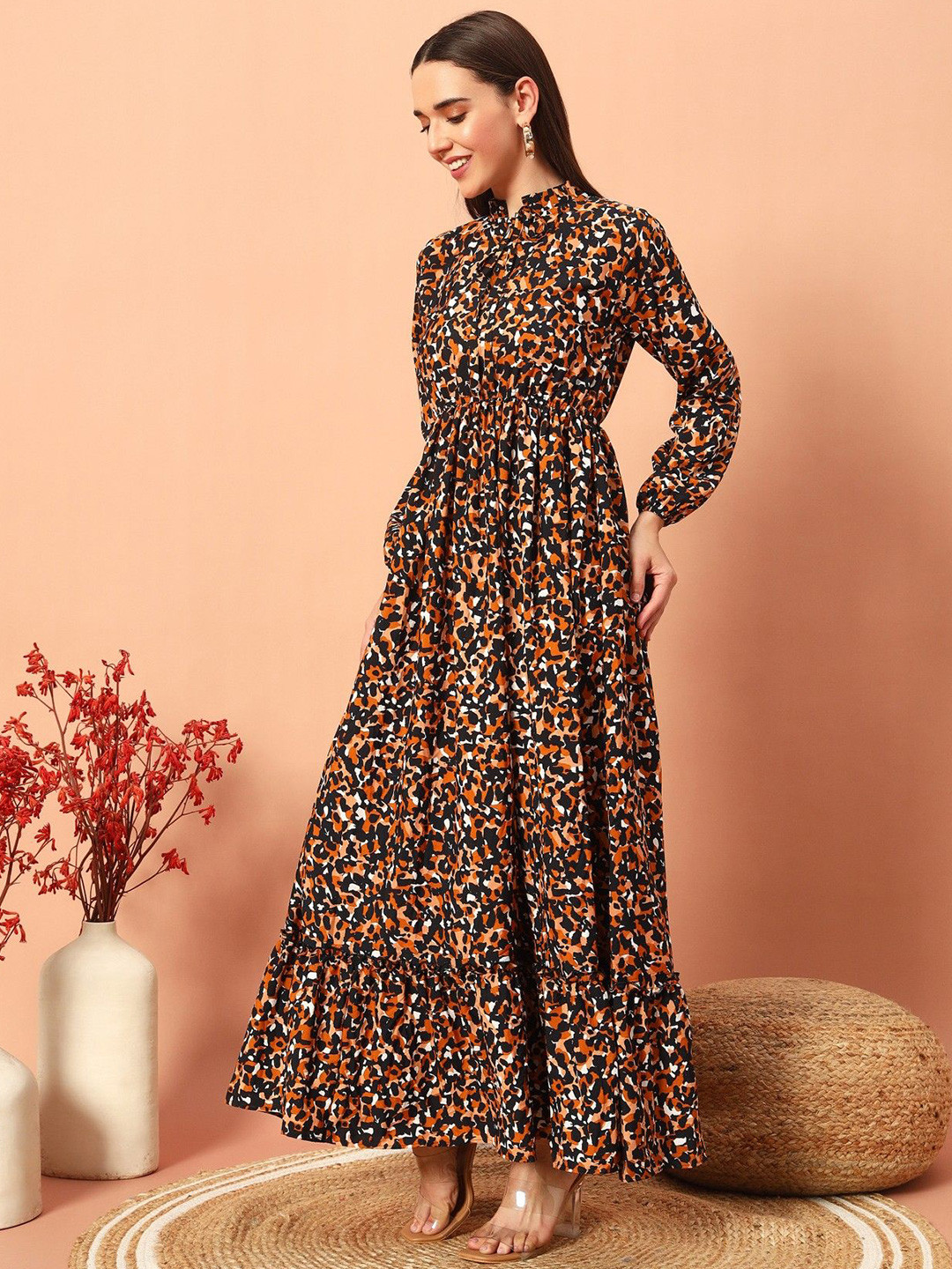 Raiyani Enterprise Animal Printed Maxi Dress