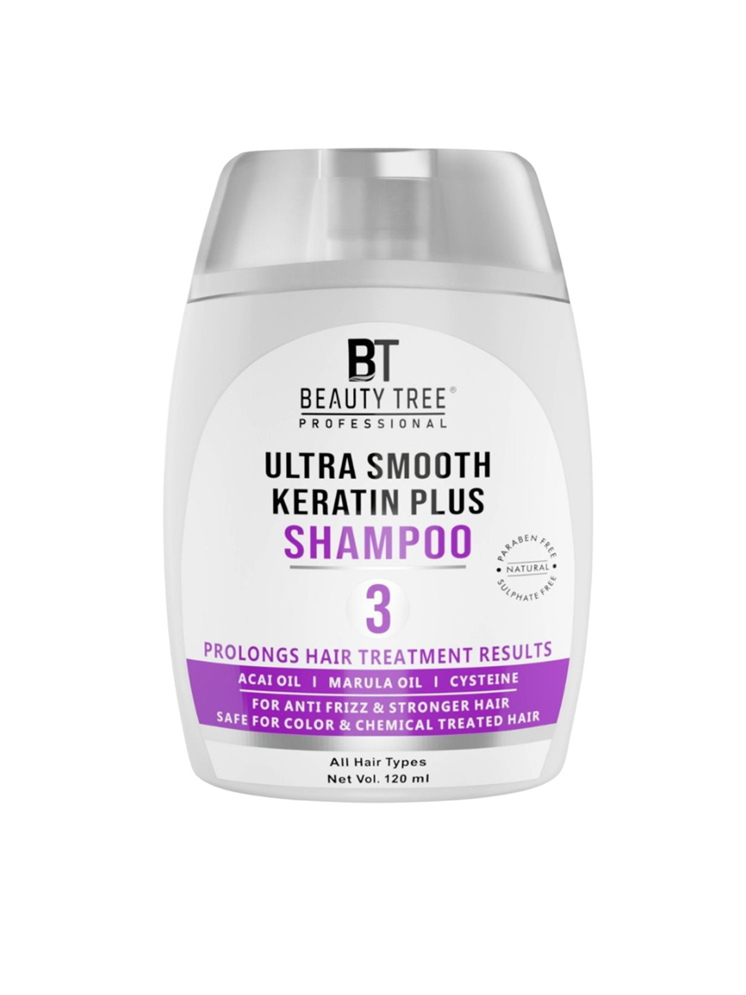 Beauty Tree Ultra Smooth Keratin Plus Shampoo For Shining Hairs- 120 ml
