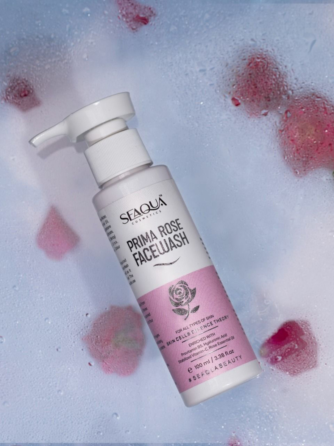 Seaqua cosmetics Prima Rose Face Wash With Provitamin B5 & Vitamin C - 100ml