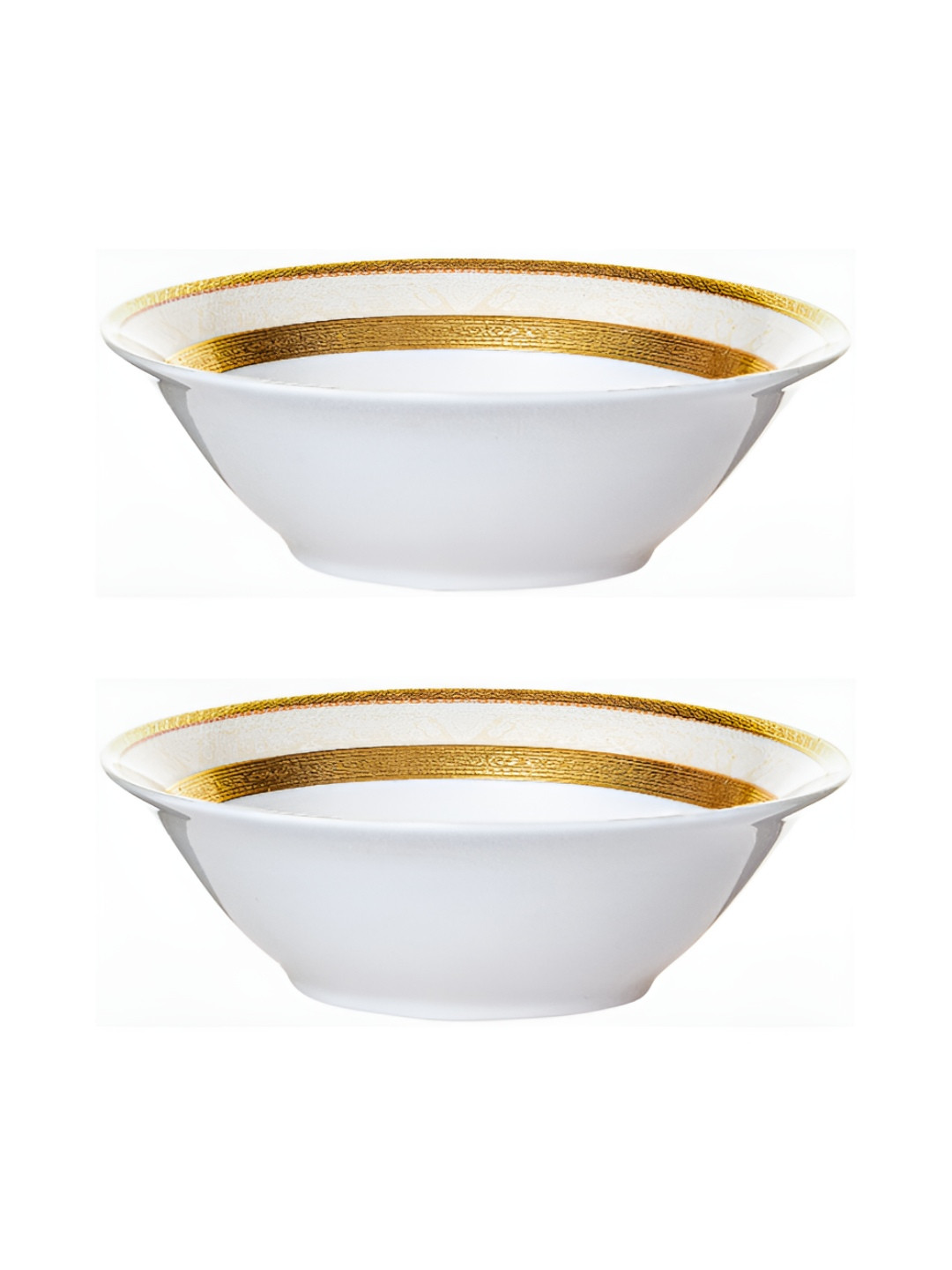 Roxx White 2 Pieces Porcelain Dishwasher Safe Serving Bowl