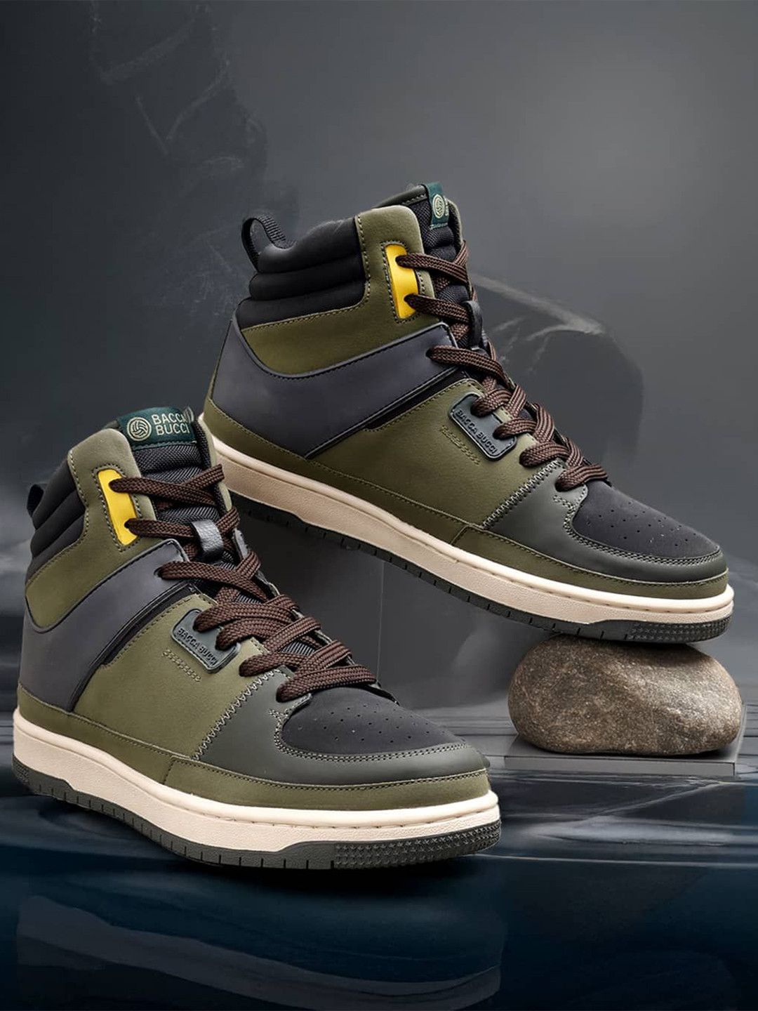 Bacca Bucci Gourmet Collection Men Mid-Top Sneakers Dessert Indulgence Pistachio