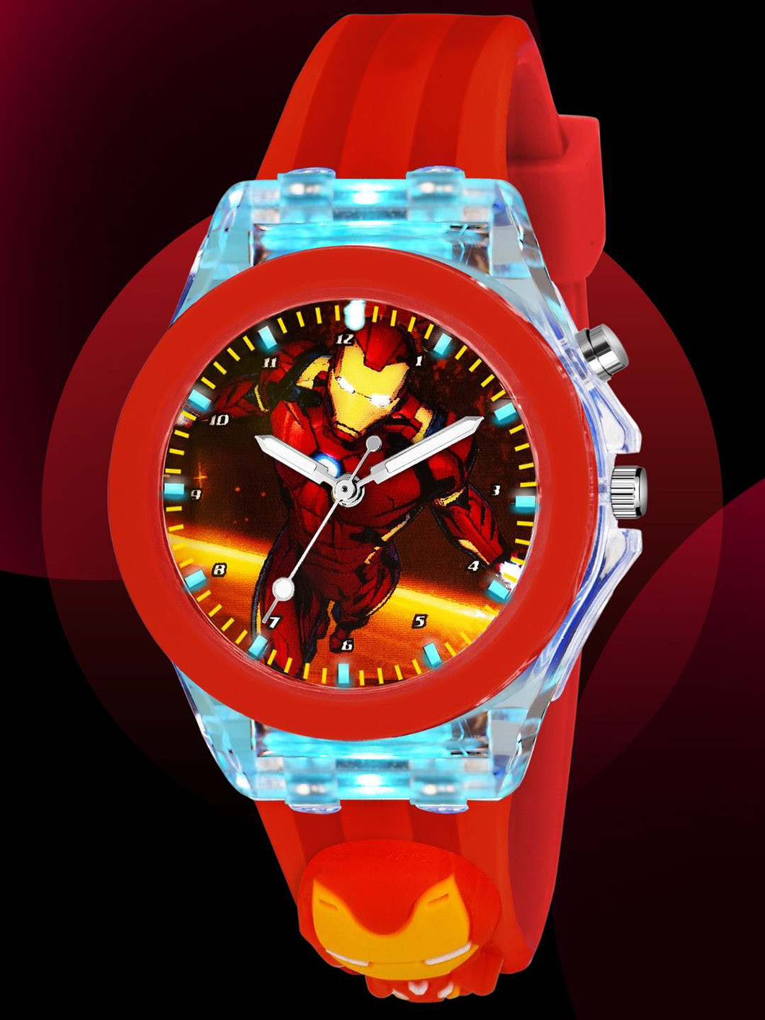 SWADESI STUFF Kids Round Dial & Bracelet Style Straps Analogue Watch MULTI RED IRONMAN 27