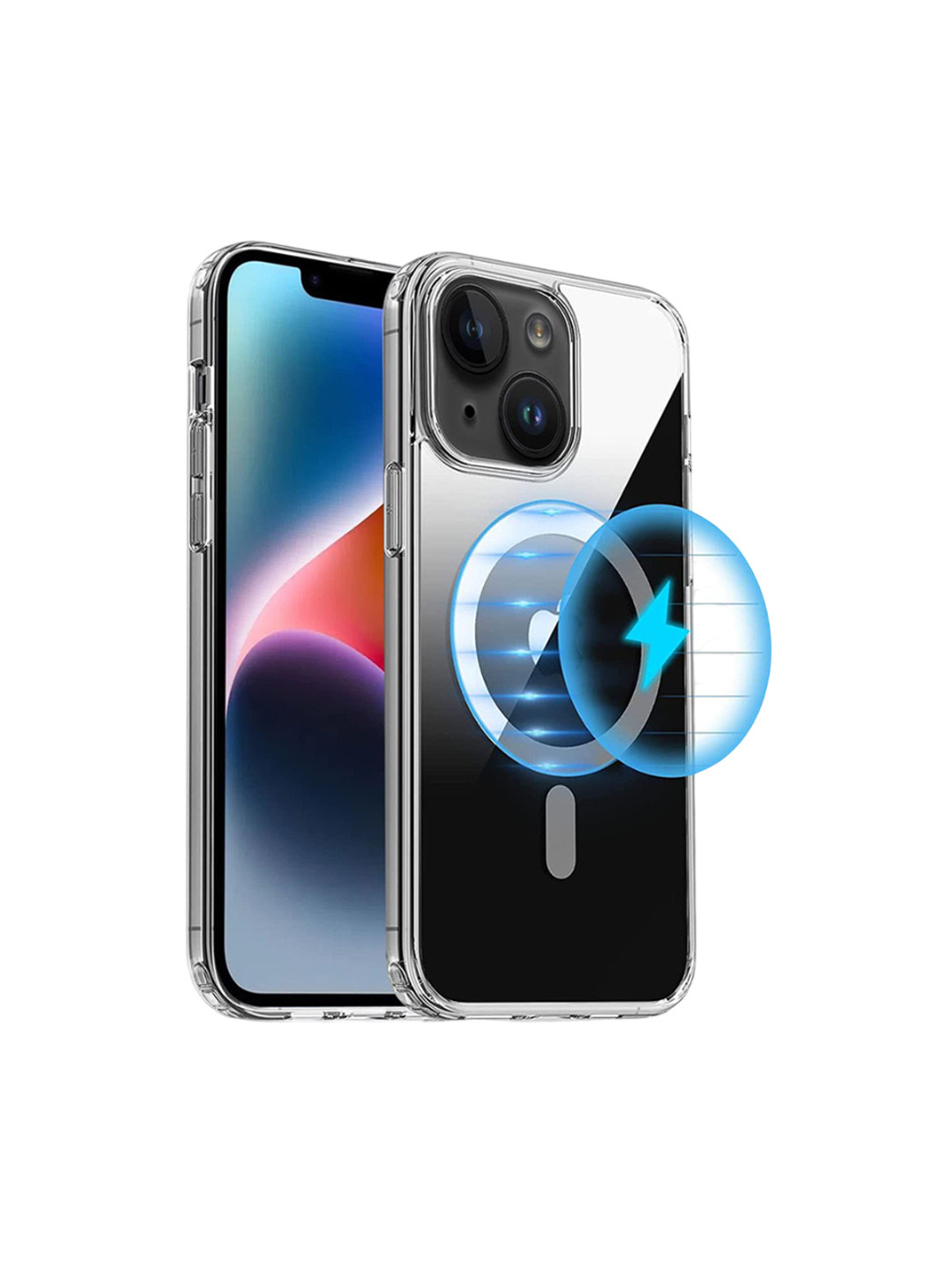 LIRAMARK Magnetic MagSafe Protective Clear iPhone 14 Back Case