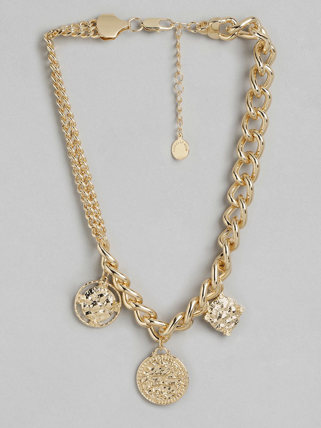 Forever New Gold-Plated Link Chains Statement Necklace
