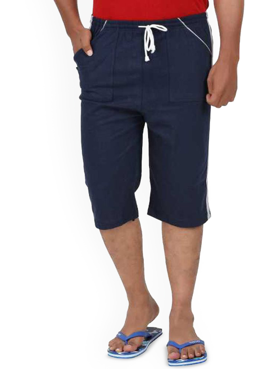 WellFitLook Men Cotton Mid-Rise Outdoor Shorts