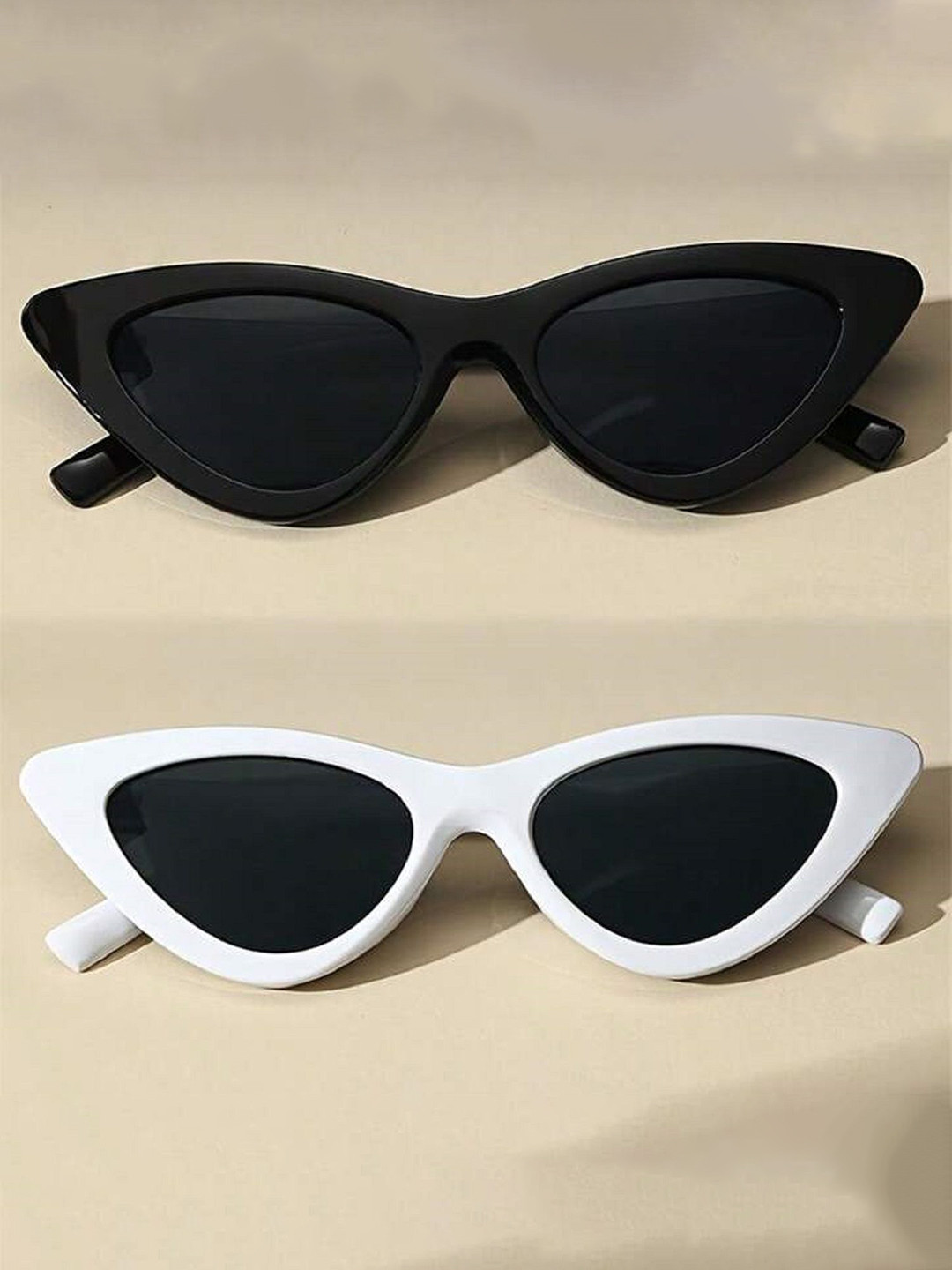 FUNGLASSES Unisex Cateye Sunglasses with UV Protected Lens CATEYE LOCAL BLACK & WHITE C