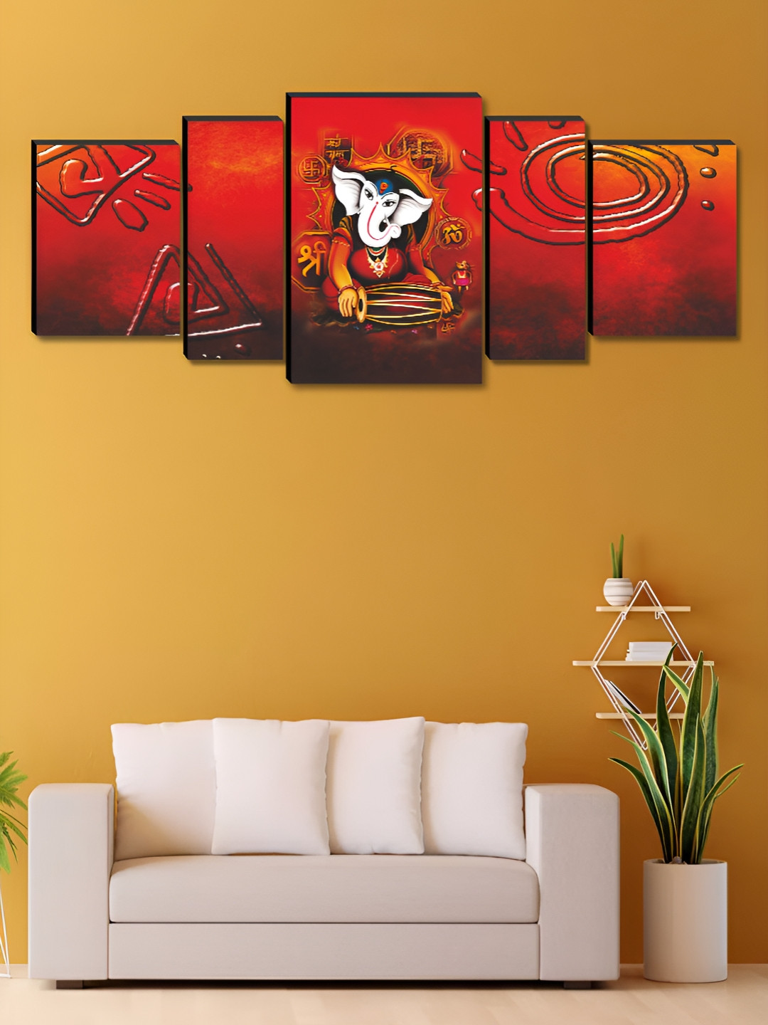 Myntra Elegant Homes Canvas 5 Piece Wall Rectangle Paintings Wall Art -18 x 42 In