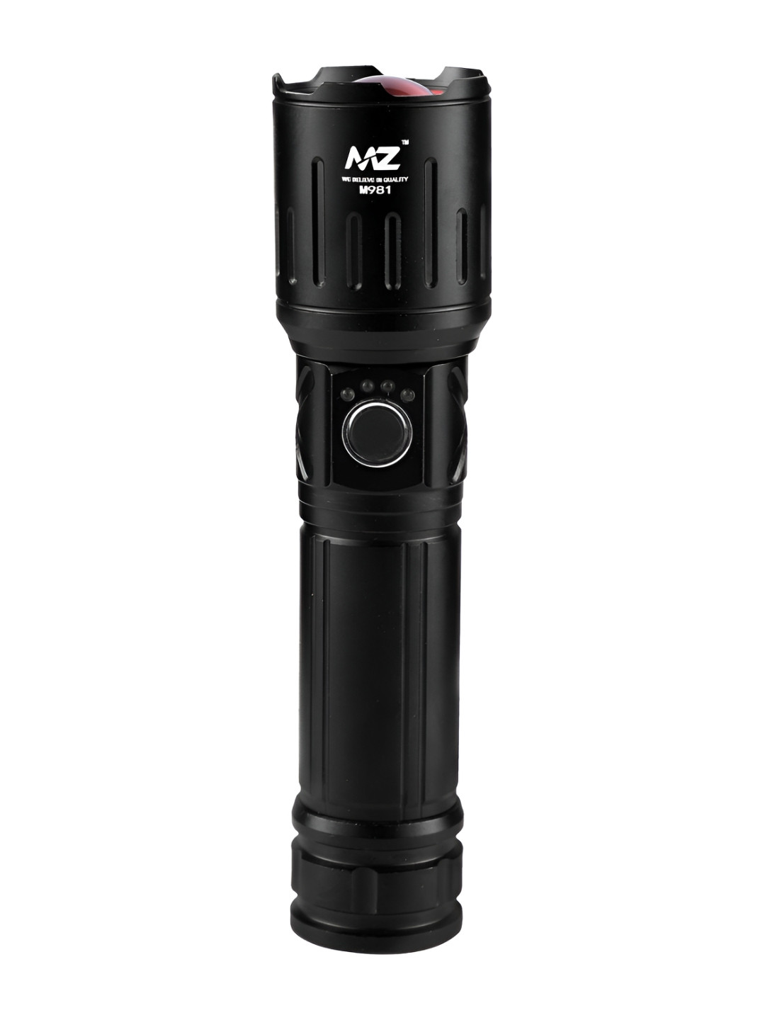 MZ M981 Black Metal Rechargeable Led Flashlight