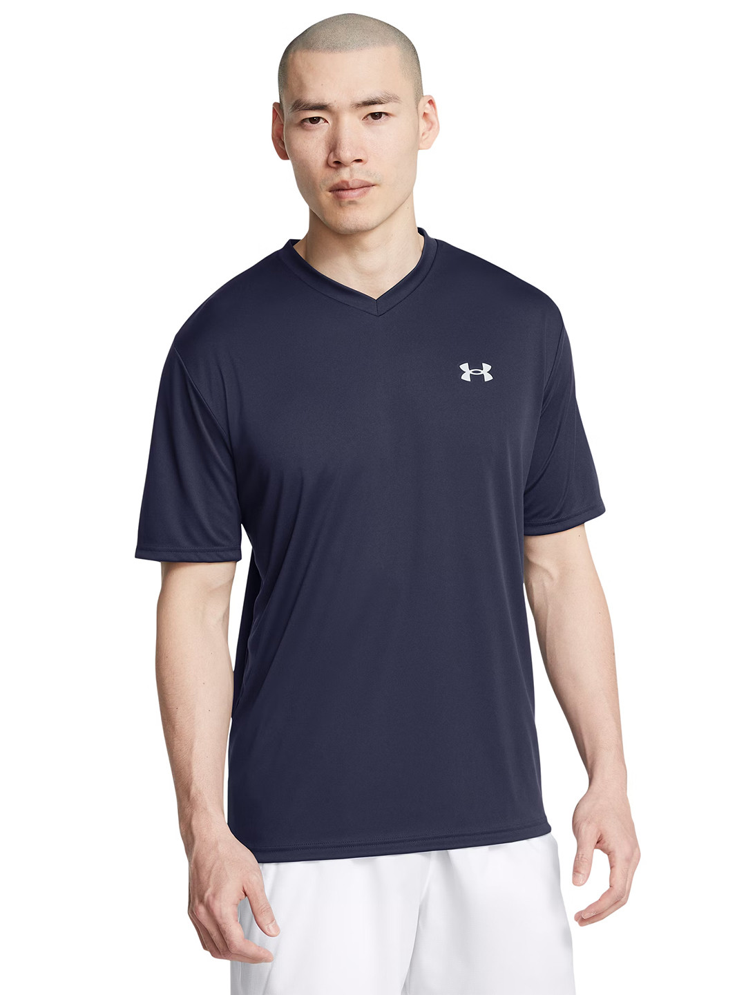 UNDER ARMOUR Men Velocity V-Neck Relaxed Fit Training T-shirt