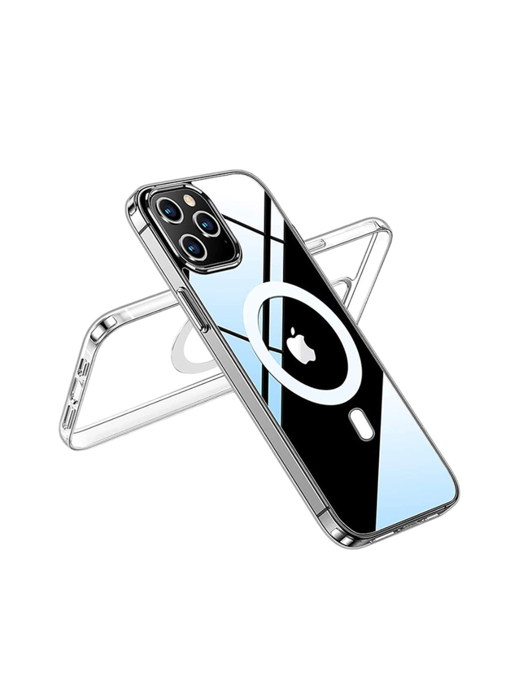 LIRAMARK Magnetic MagSafe Compatible Protective Clear iPhone 12 Pro Back Case