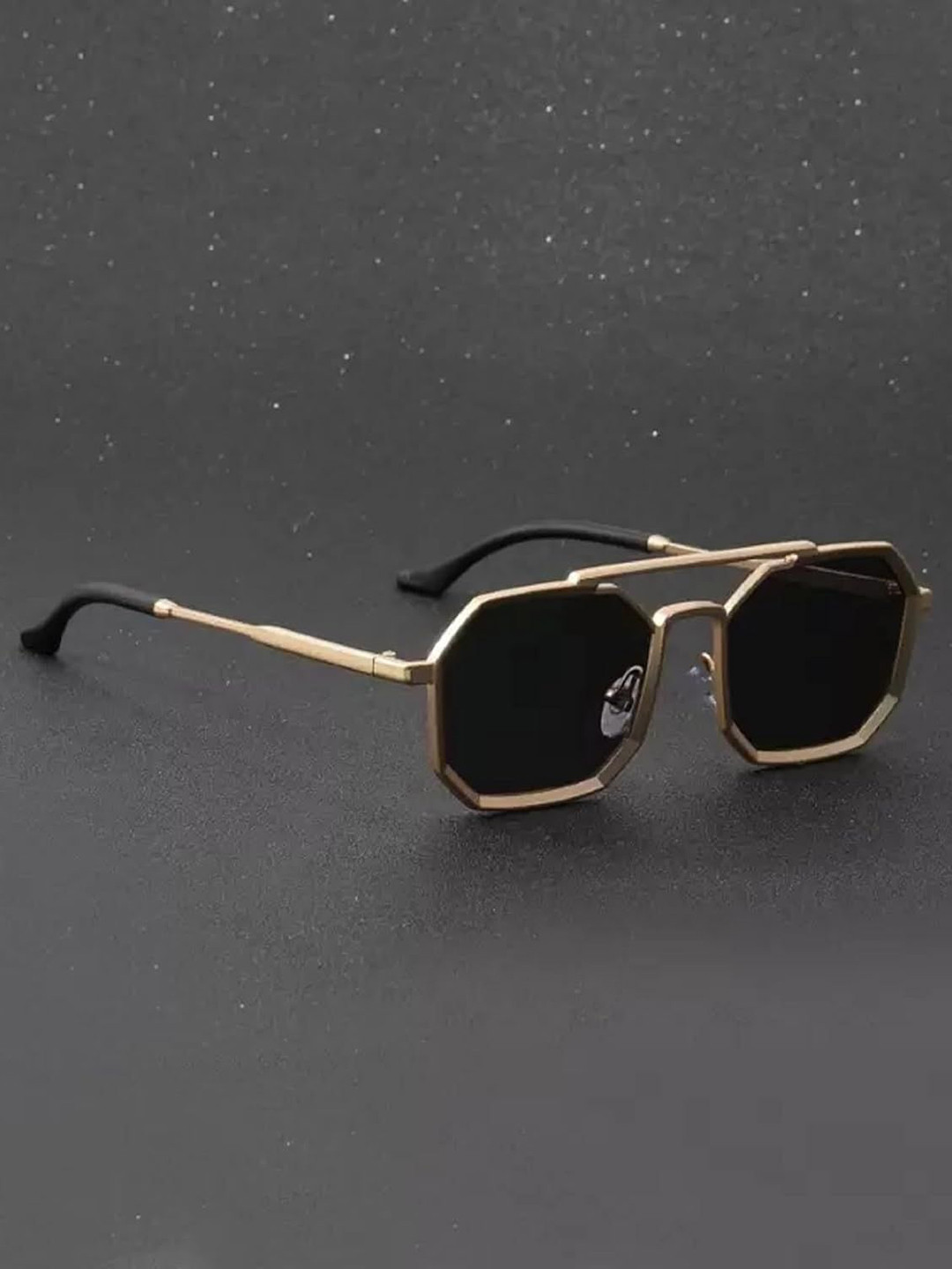 RORCE Unisex Square Sunglasses with UV Protected Lens RS21GOF_BLL