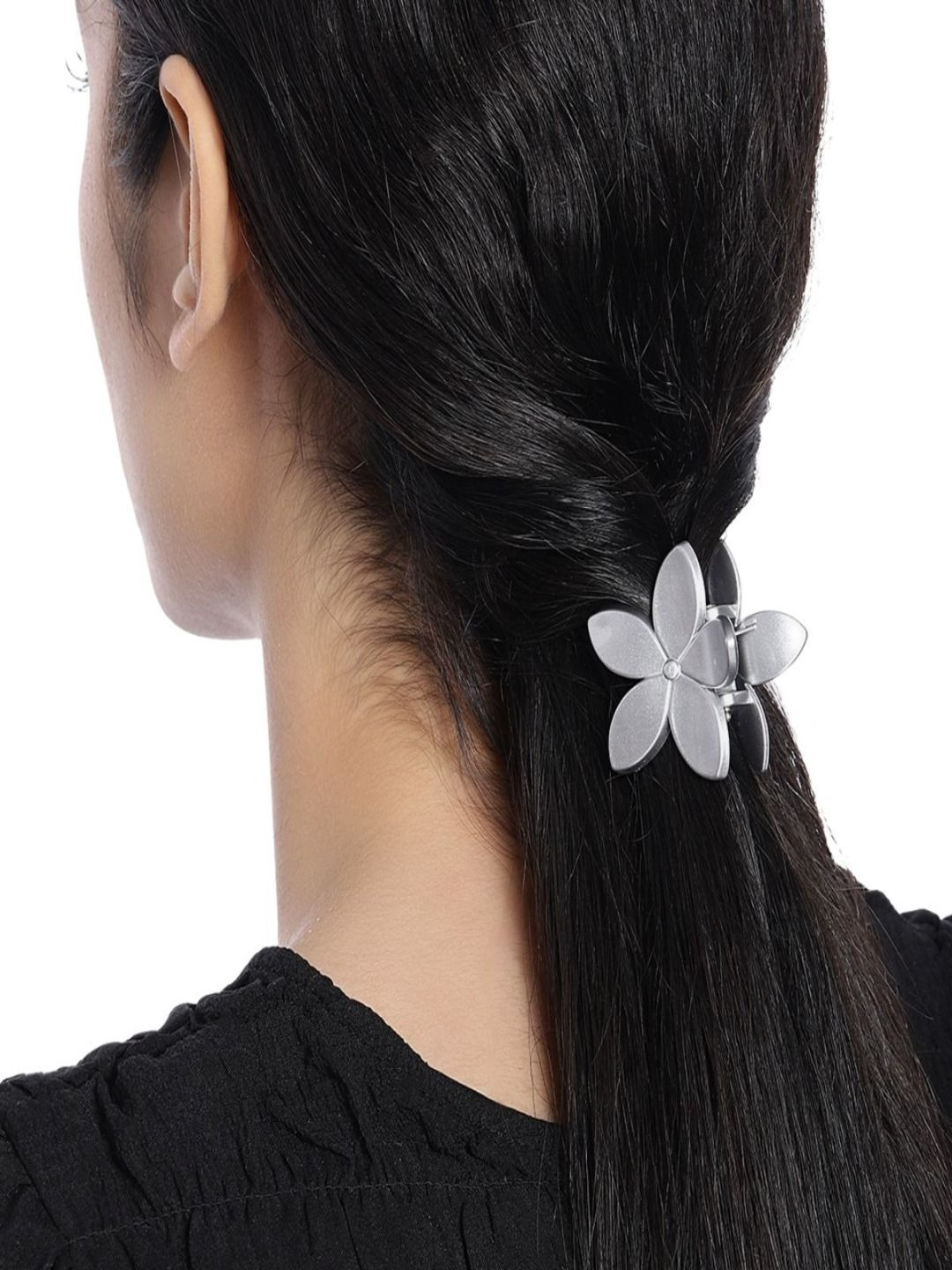 DressBerry  Women Pack Of 2 Flower Shaped Hair Claw Clips