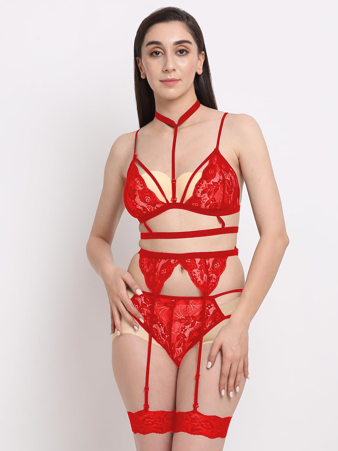 VAGHBHATT Women Seamless Net Baby Doll