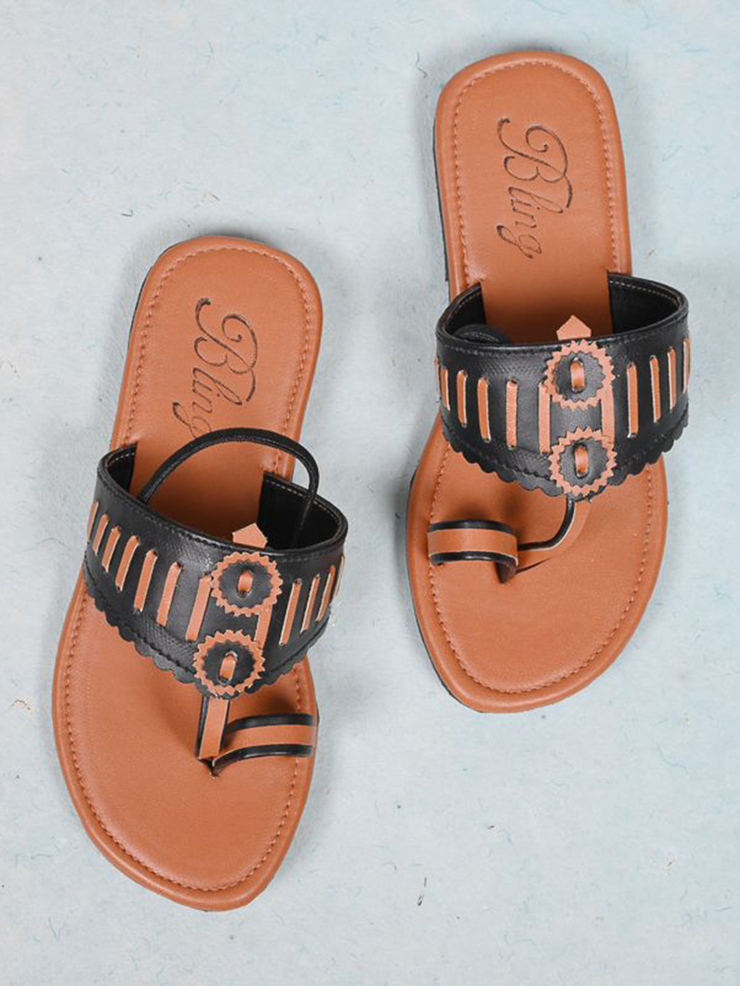 Bling footwears Boy PU Open Toe Flats