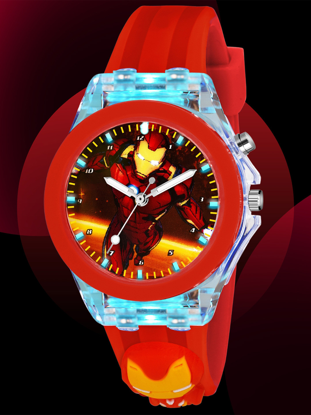 SWADESI STUFF Kids Printed Dial & Reset Time Analogue Watch MULTI RED IRONMAN