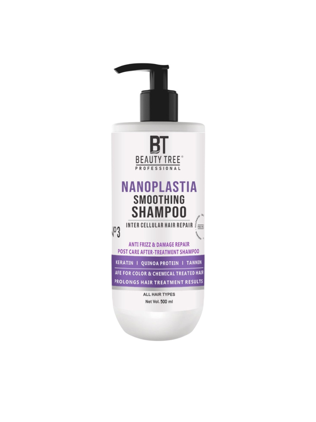 Beauty Tree Nanoplastia Smoothing Shampoo For Thinning and Hair Fall- 500 ml