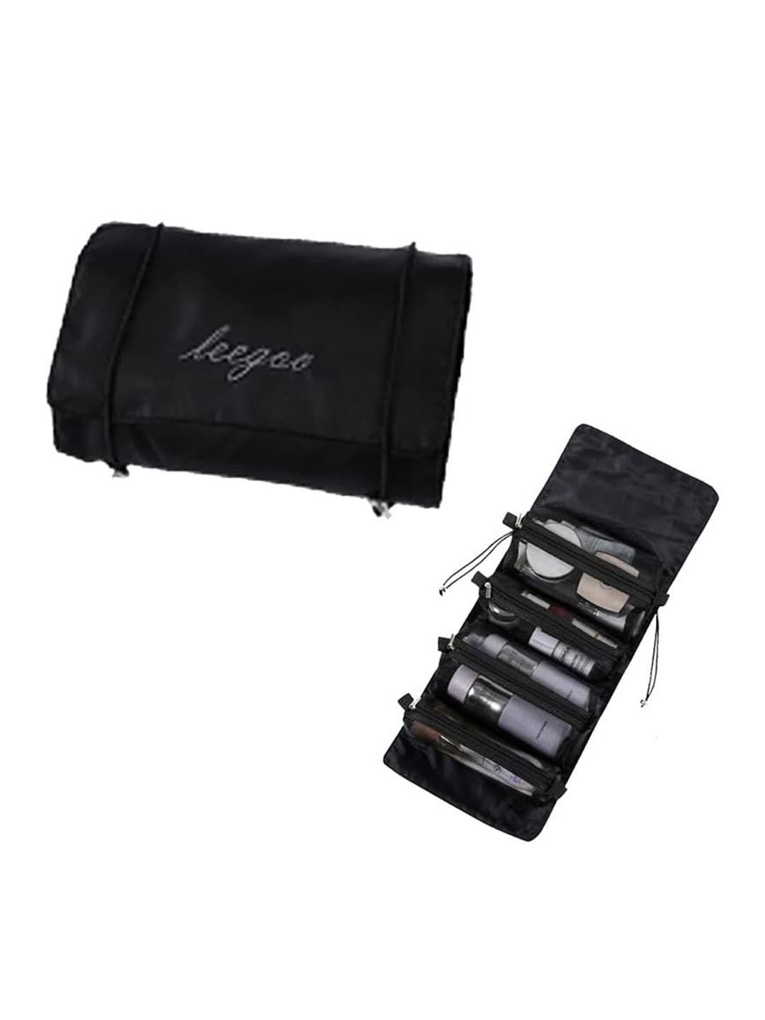 Awestuffs Unisex Solid Foldable Detachable Toiletry Pouch