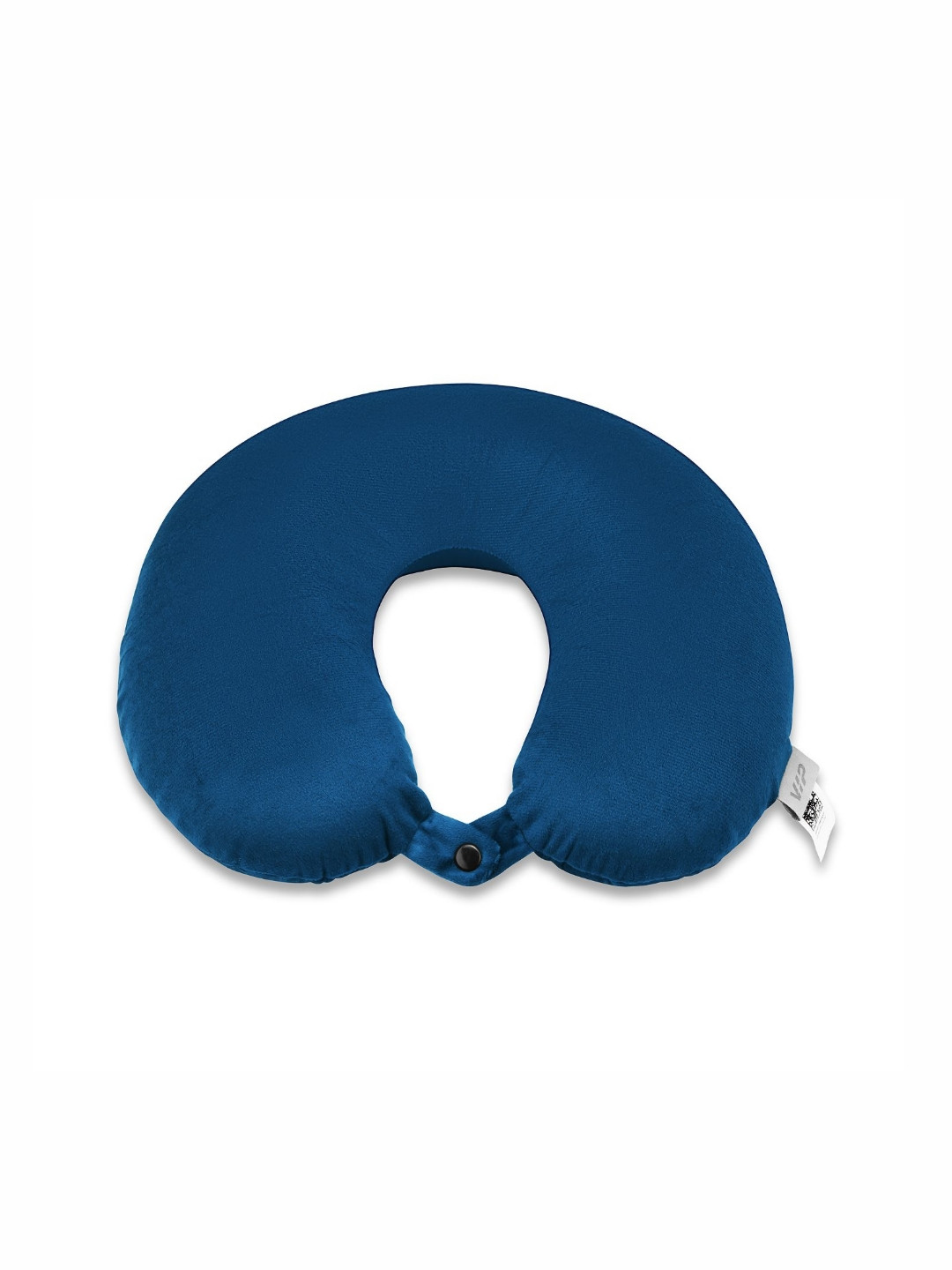 VIP Blue Solid Polyester Firm Memory Foam Travel Pillow-32 x 15.5 x 34.5 cm