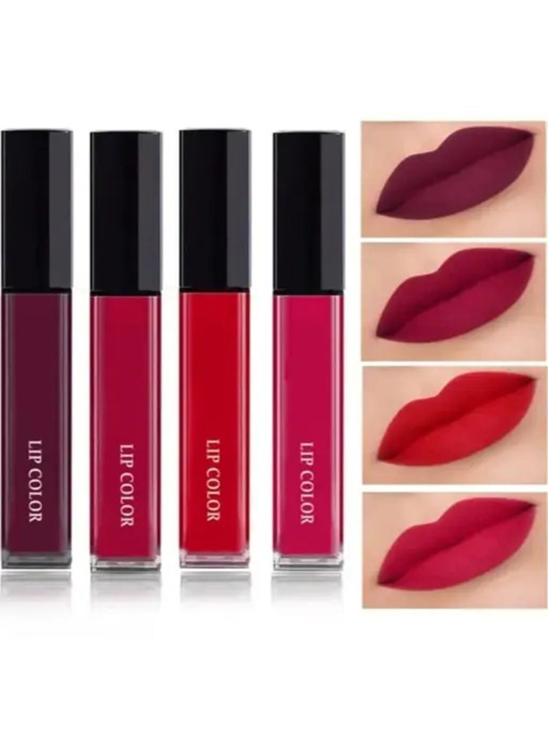 Fusion Fly Set Of 4 Matte Waterproof & Smudge Proof Liquid Lipstick - 10 g Each