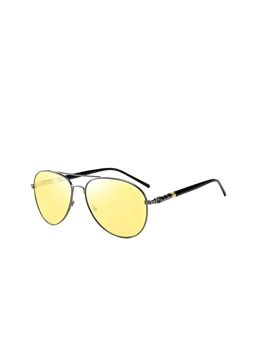 FUNGLASSES Unisex Aviator Sunglasses with Polarised Lens BACKAM AVTR POLA YELLOW BOX