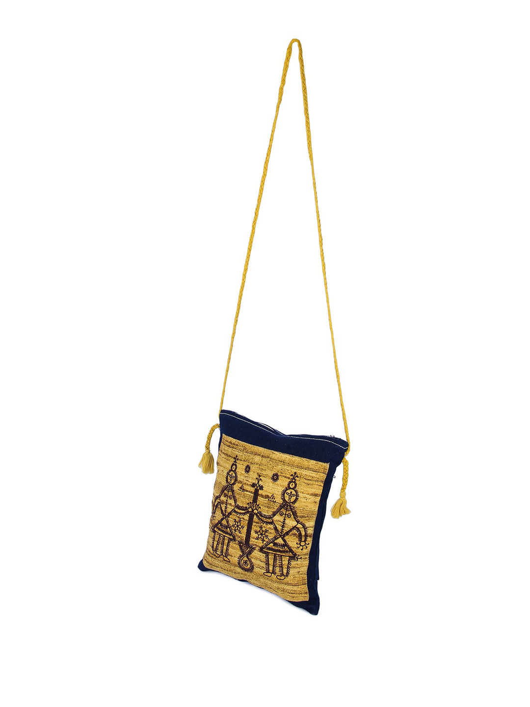 Pose india Unisex Textured Crossbody Cotton Sling Bag