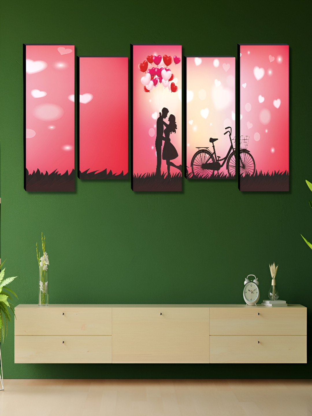 Myntra Elegant Homes Elegant Couples Canvas 5 Piece Wall Rectangle Paintings Wall Art