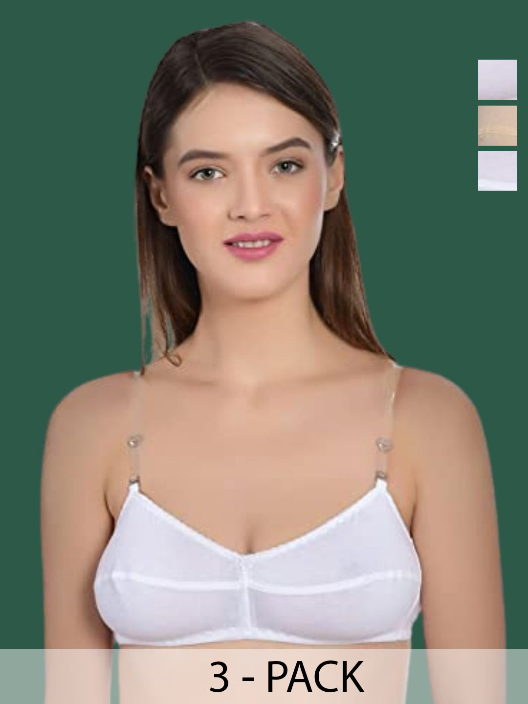 Aimly Pack Of 3 Medium Coverage Non Padded All Day Comfort Everyday Bra