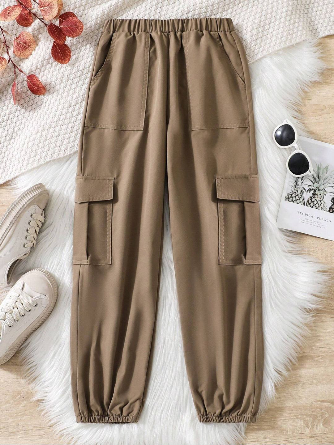 BAESD Girls Relaxed Regular Fit Cotton Joggers