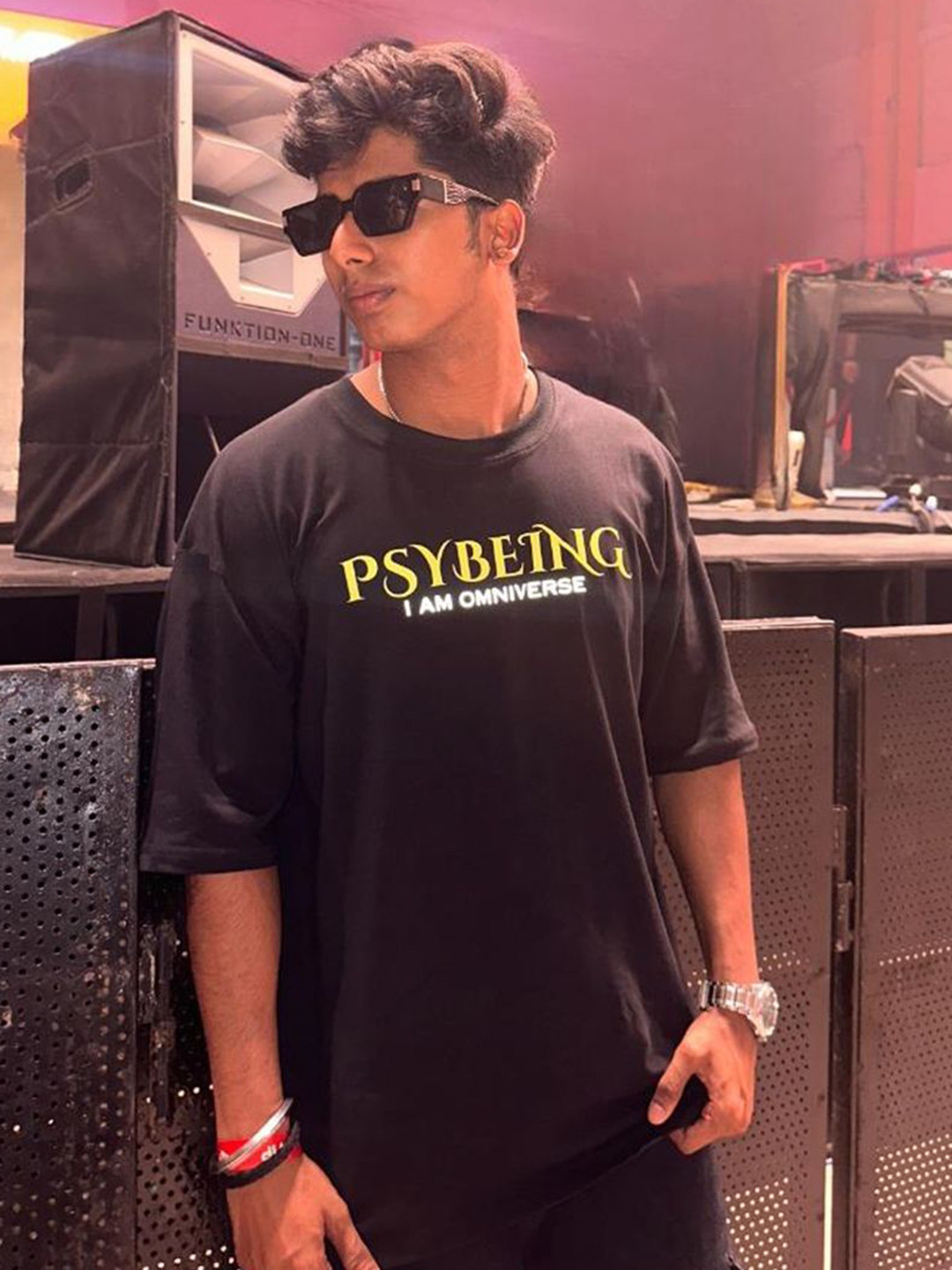 Fmagnet Clothing Psybeing Pyschic Drive Reflective Oversized T-shirt