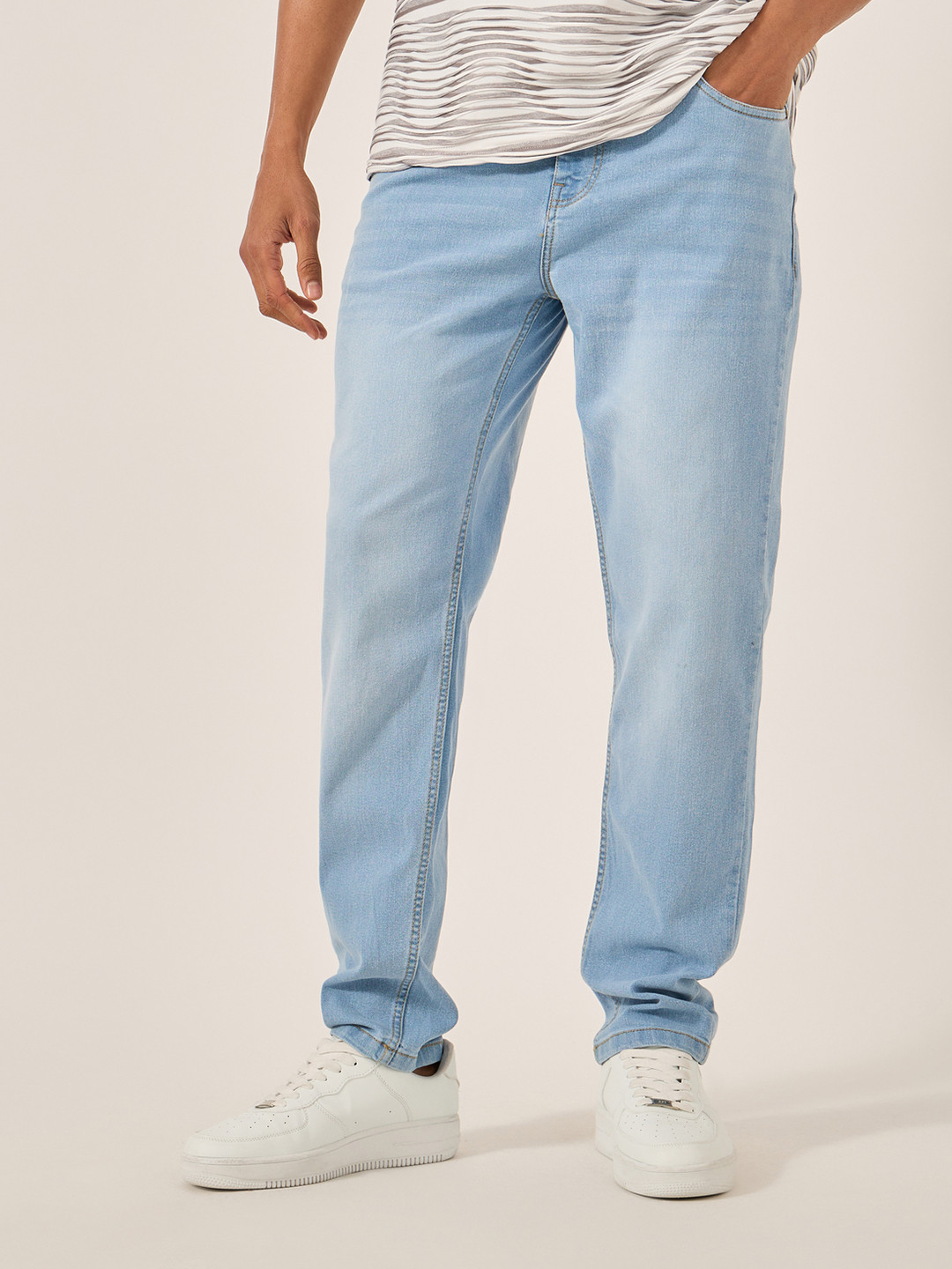 Styli Men Slim Fit Light Wash Jeans