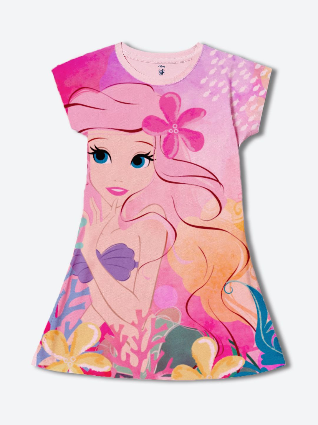 YK Disney Girls Frozen Printed A-Line Dress