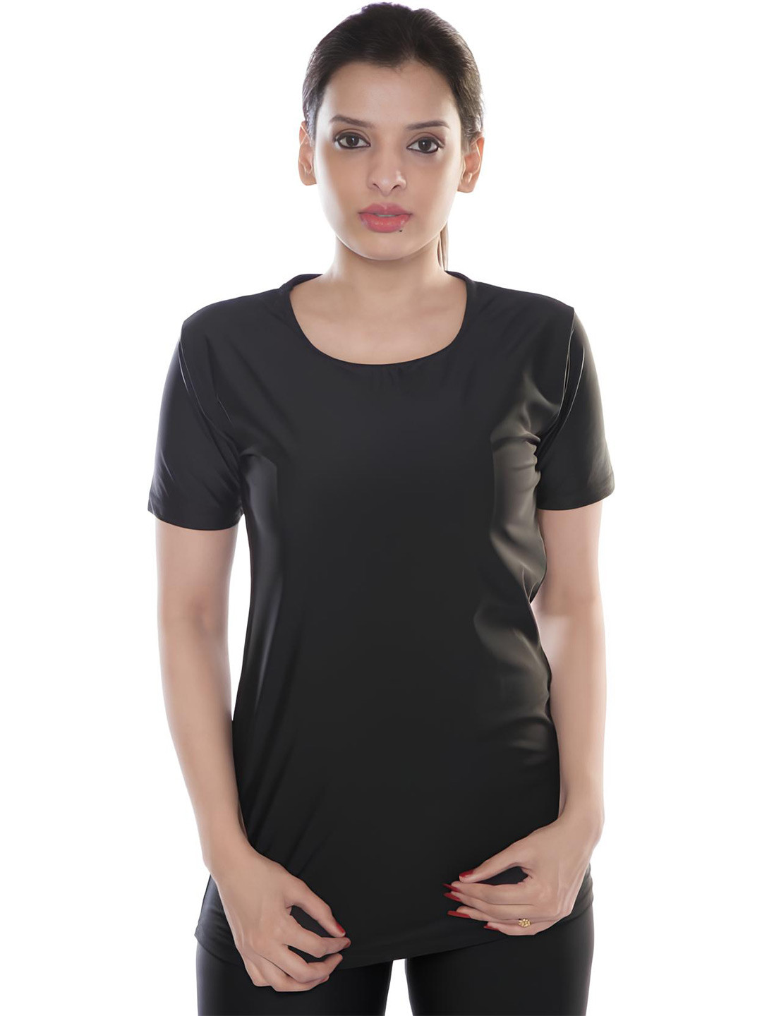 BAESD Loose-Fit Round Neck Solid Swim T-Shirt