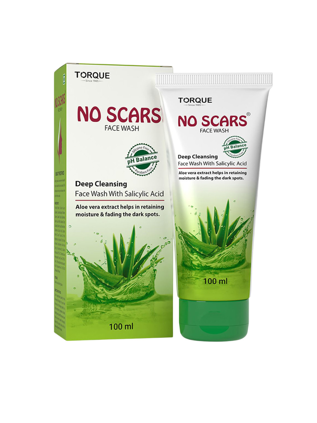 NO SCARS Set Of 2 Alovera Deep Cleansing Salicylic Acid Face Wash - 60 ml Each