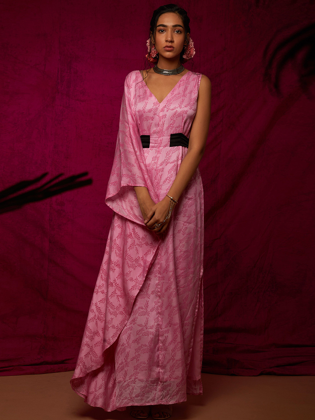 Aapro Women Block printed kaftan dress