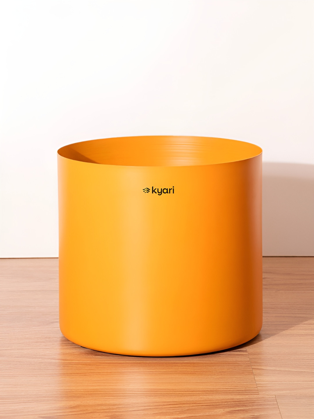 Kyari Orange-Colored & Black Metal Rust Free Planter