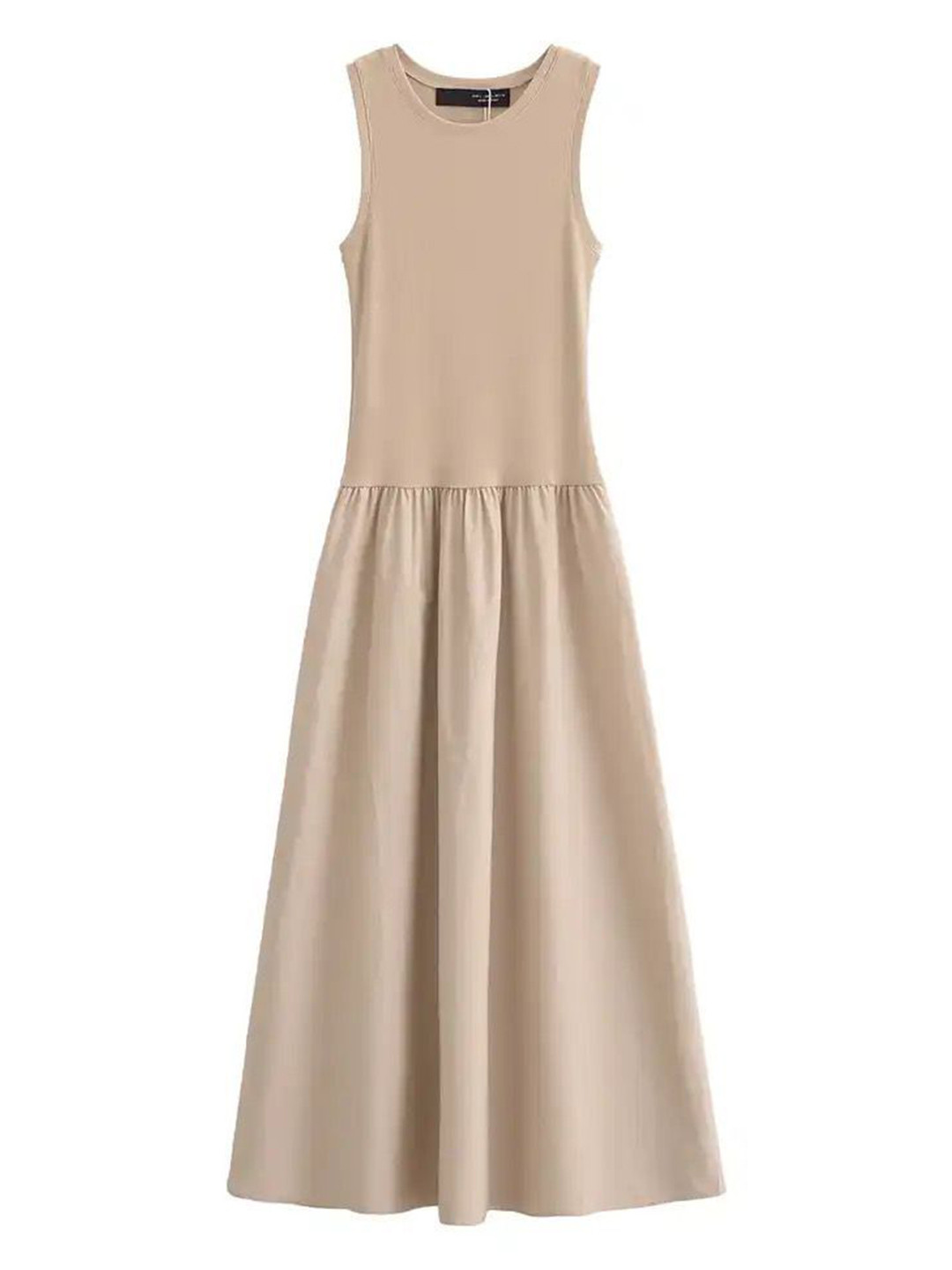 Miss Mosa By Akanksha  Women Beige Keya Drop Waist Midi Dress