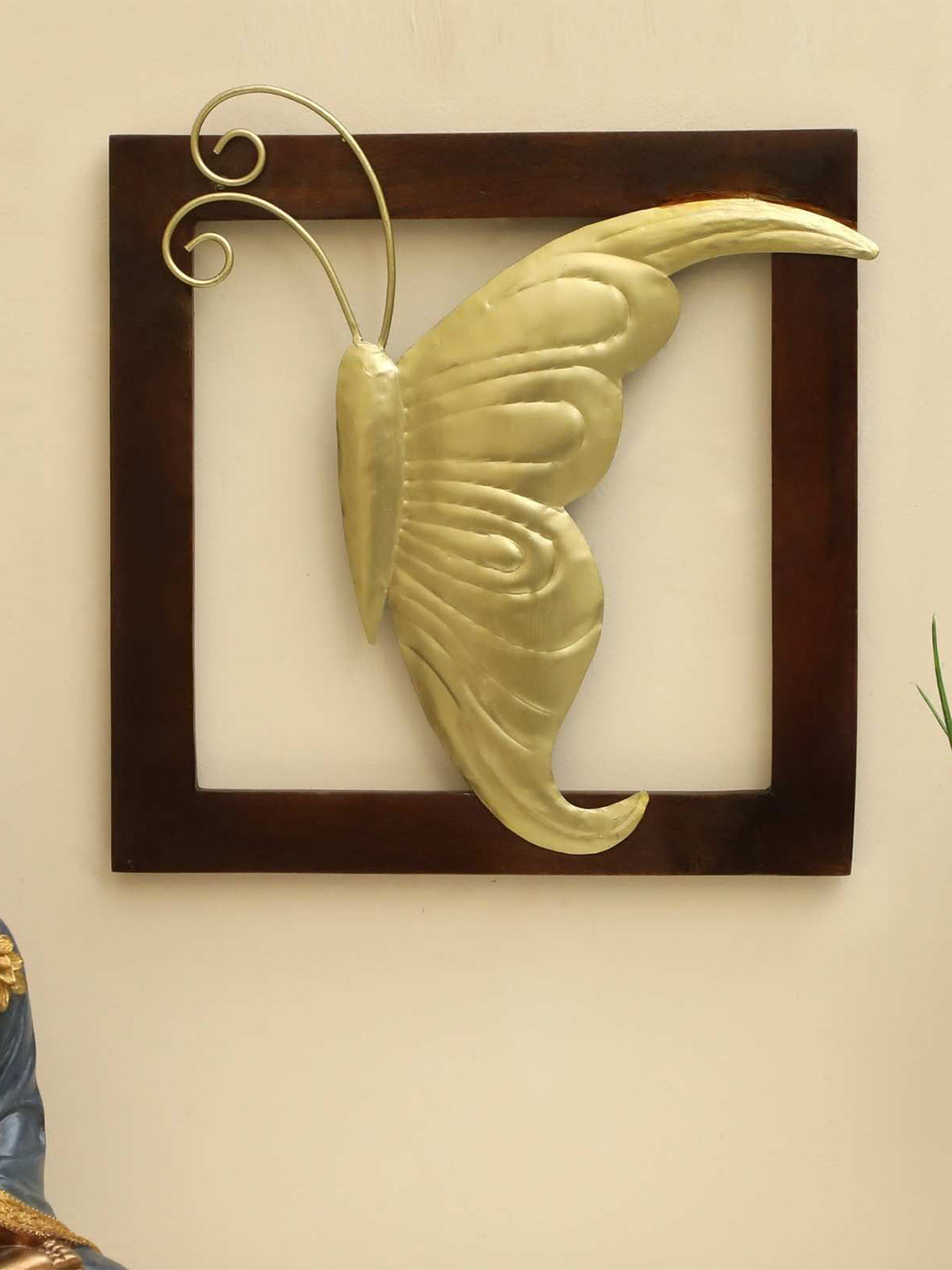 vedas Butterfly, W-Arya Metal Glossy Hanging Hall Wall Hangings-13.4In