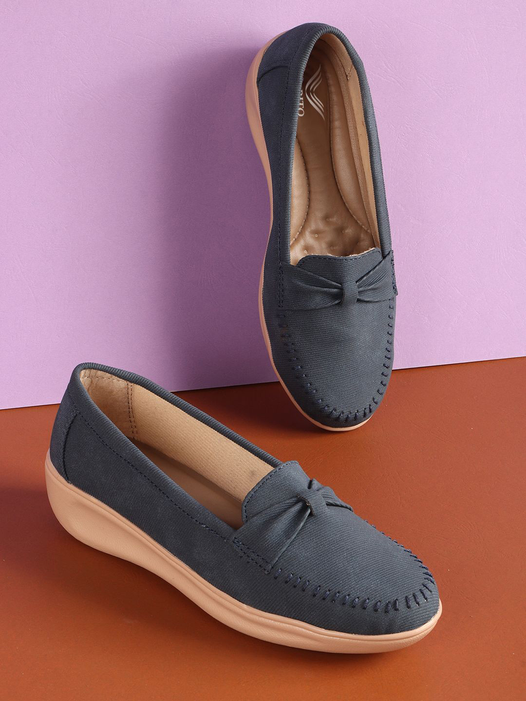 carrito Women Round Toe Penny Loafers