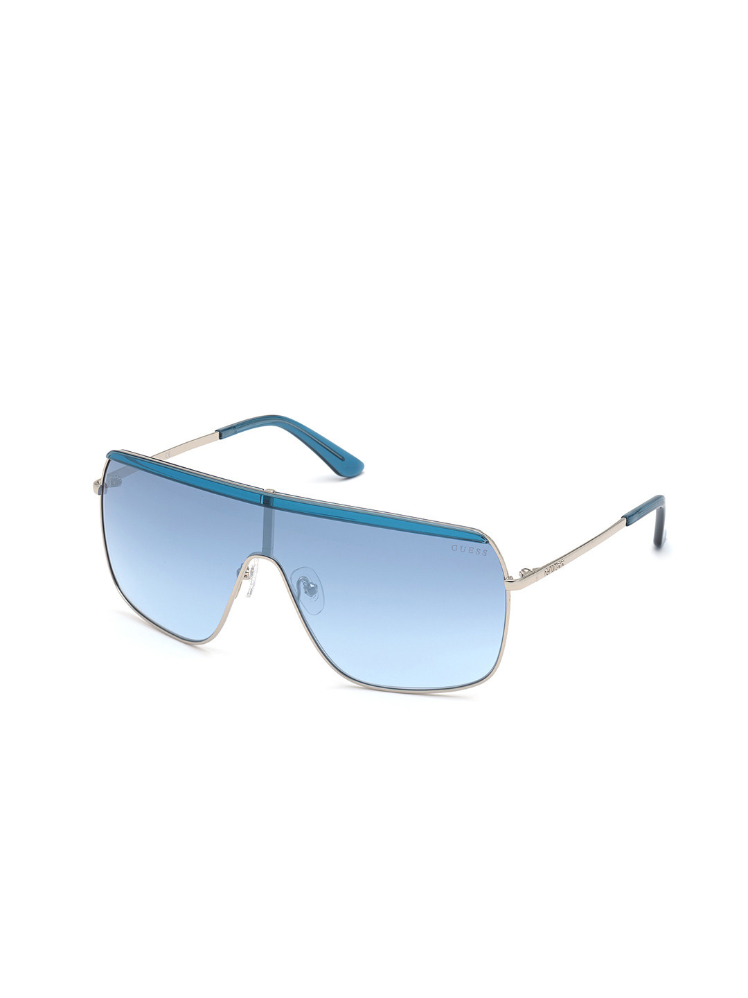 GUESS Women Aviator Sunglasses with UV Protected Lens GU7737 00 90W-Blue