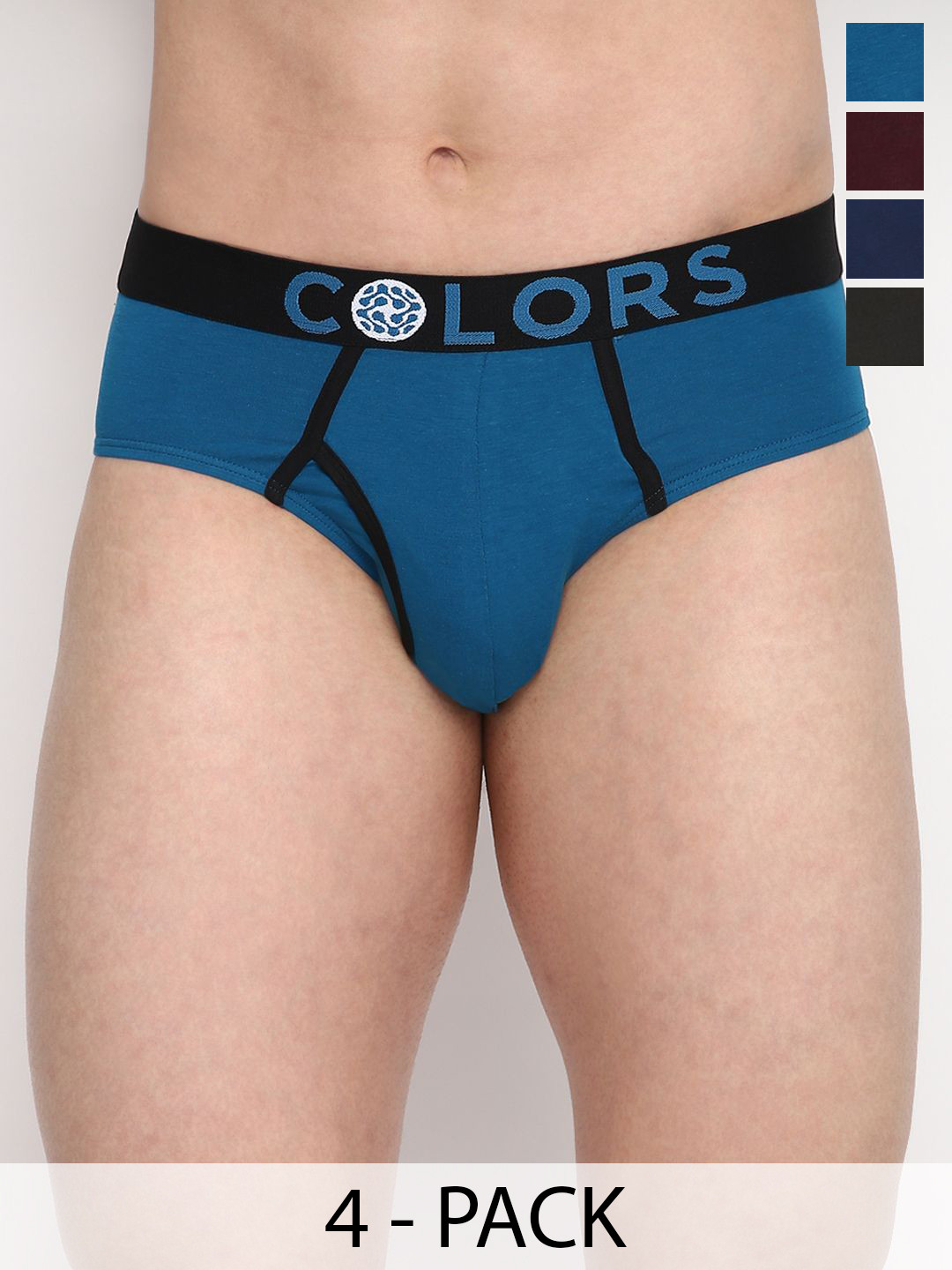 COLORS by Rupa Frontline Men Pack Of 4 Basic Briefs