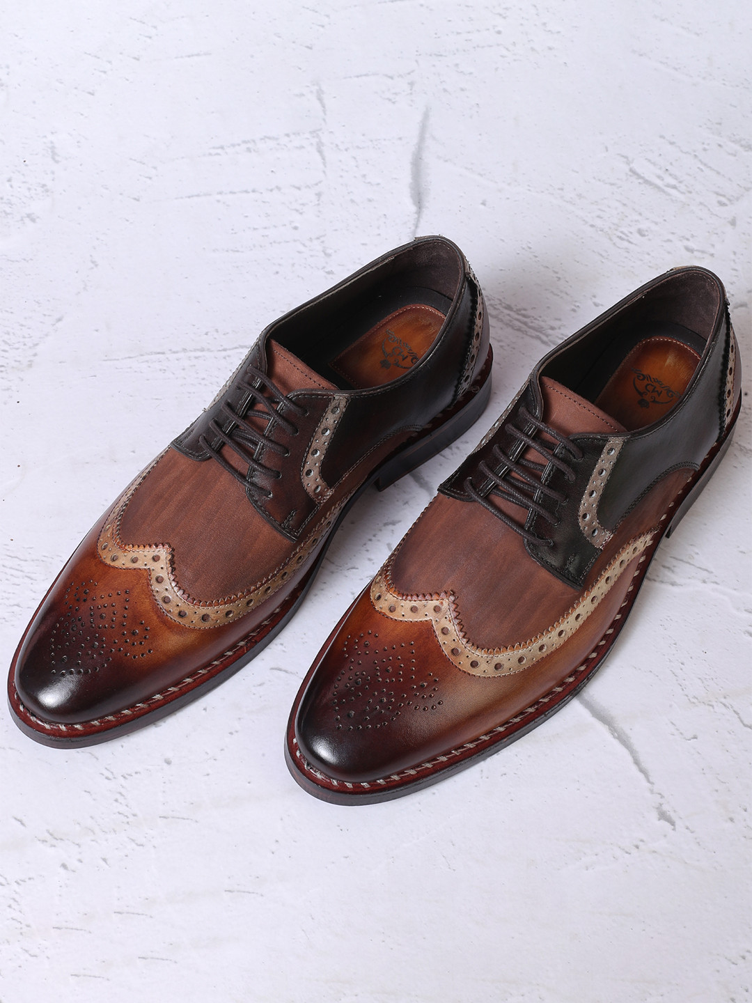 MILLE DOLLARI Men Round Toe Formal Brogues