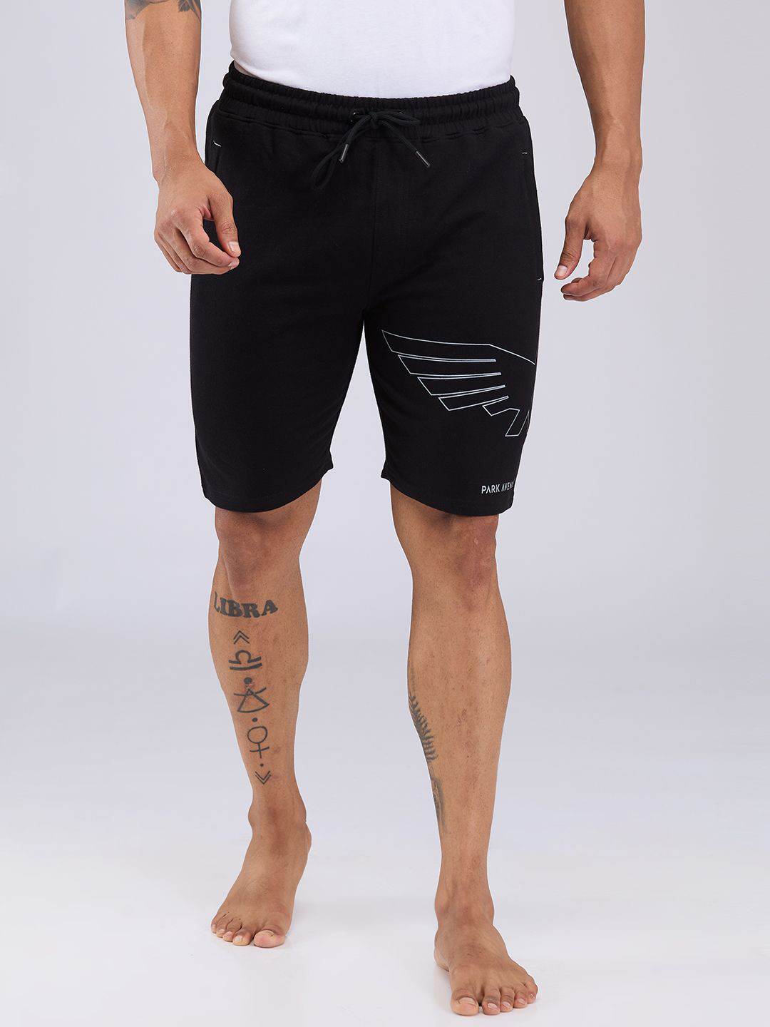 Park Avenue Men Pure Cotton Printed Regular Fit Lounge Shorts