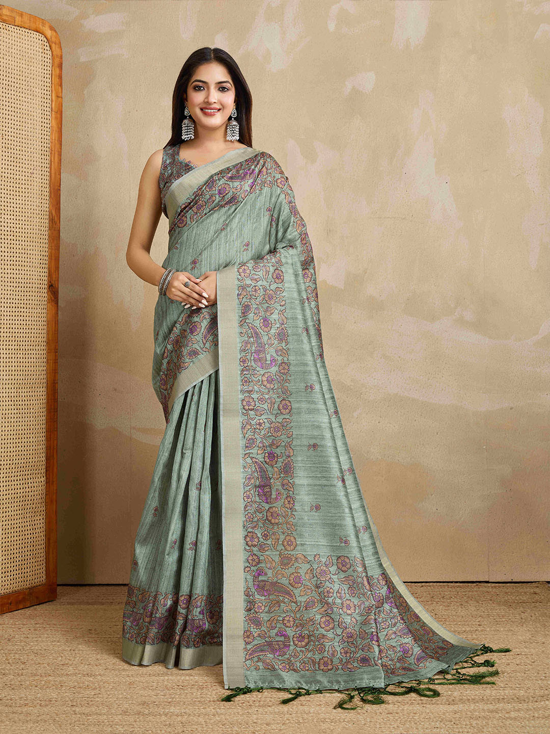 DOI MOI Ethnic Motifs Ready to Wear Bagh Saree