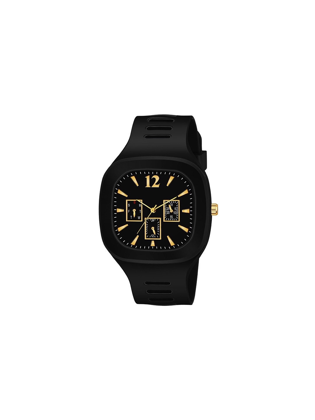 THE SHOPOHOLIC Men Dial & Straps Analogue Watch Square Black