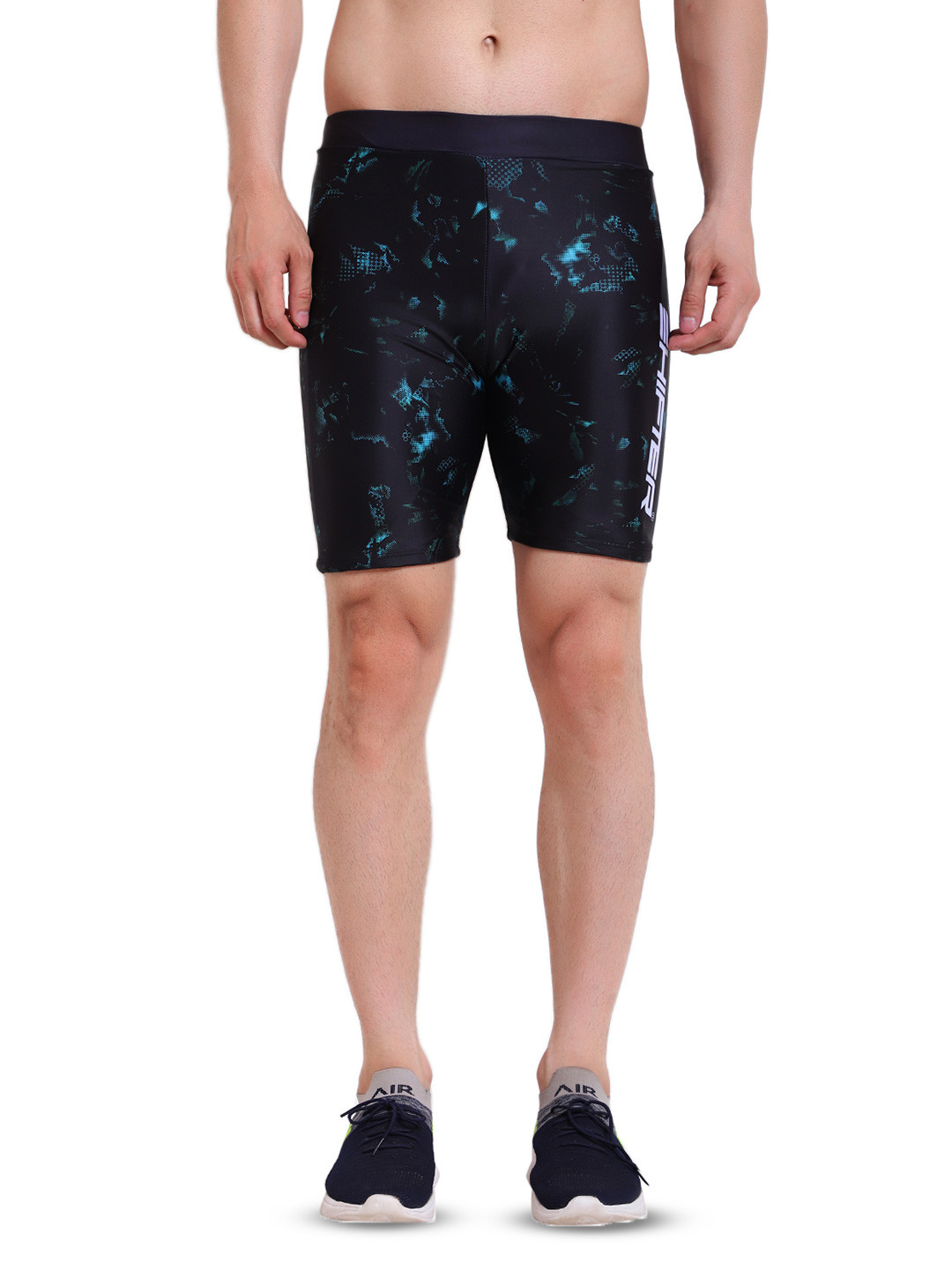 SHIFTER Men Leaf Printed Swimming Shorts