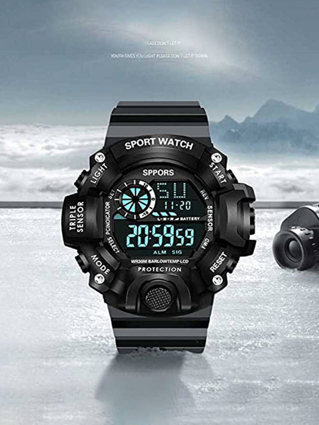 THE SHOPOHOLIC Men Dial & Straps Digital Watch Black Ring