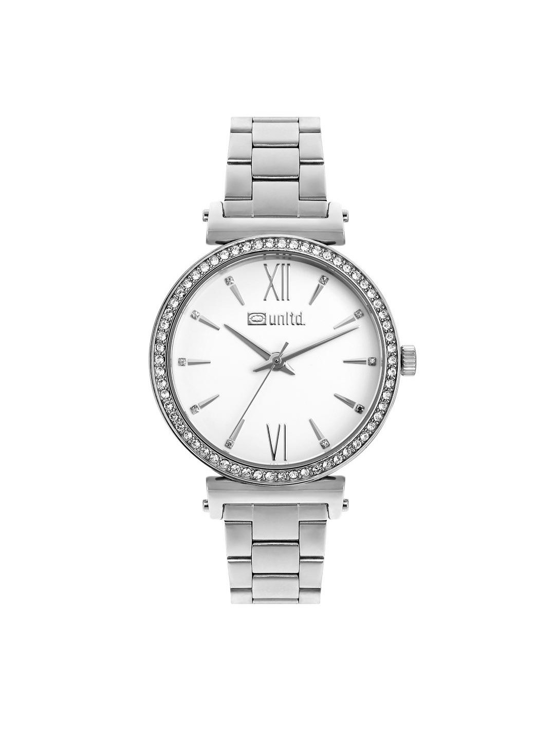 unltd. Women Brass Dial & Stainless Steel Bracelet Style Straps Analogue Watch UNL050001