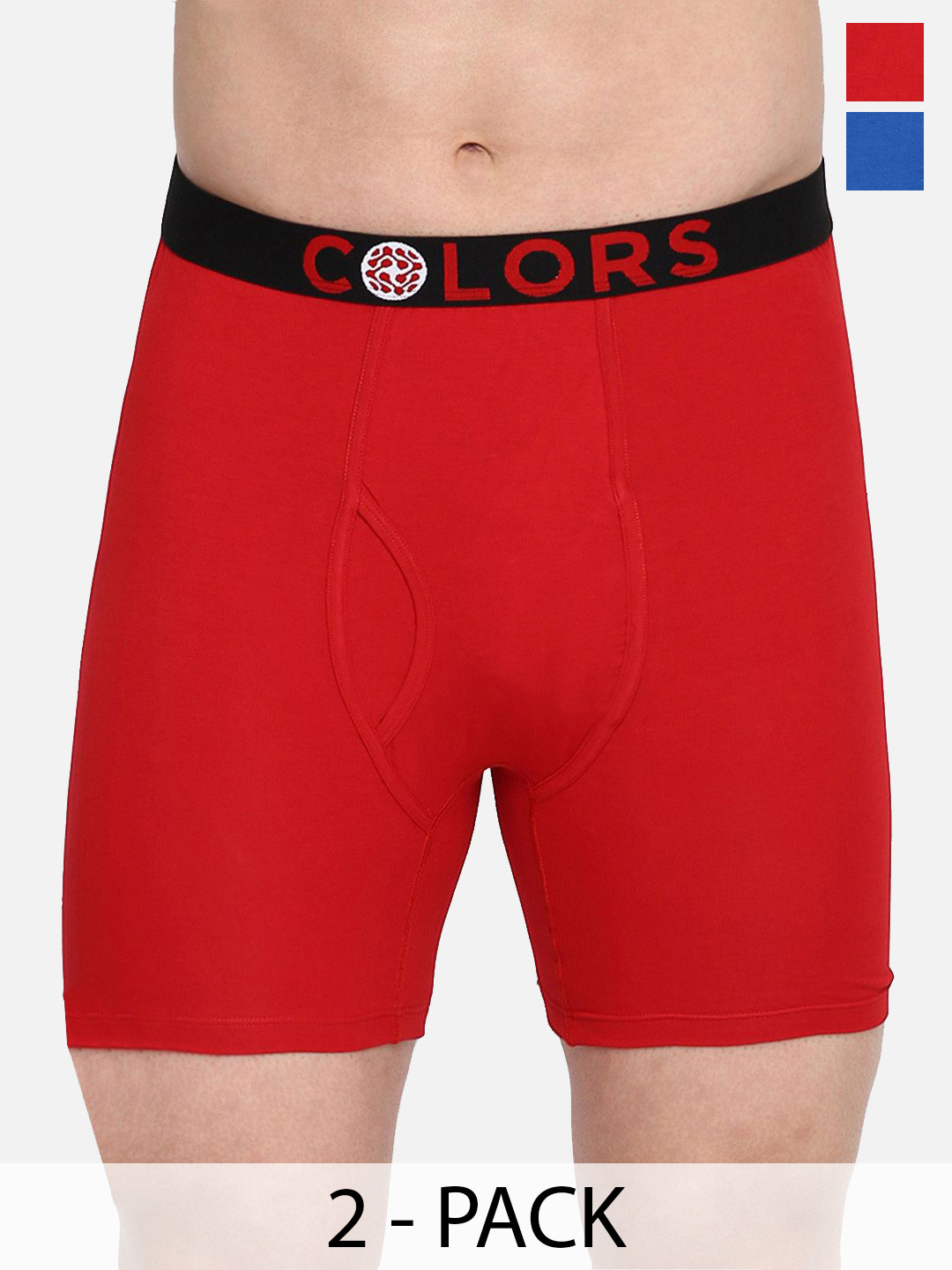 COLORS by Rupa Frontline Men Pack Of 2 Mid-Rise Rise Short Trunks