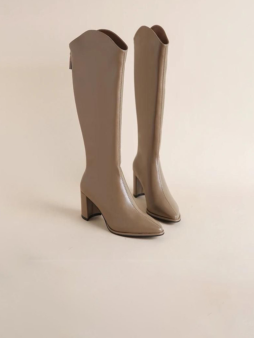 Miss Mosa By Akanksha  Oslo Knee High Leather Boots